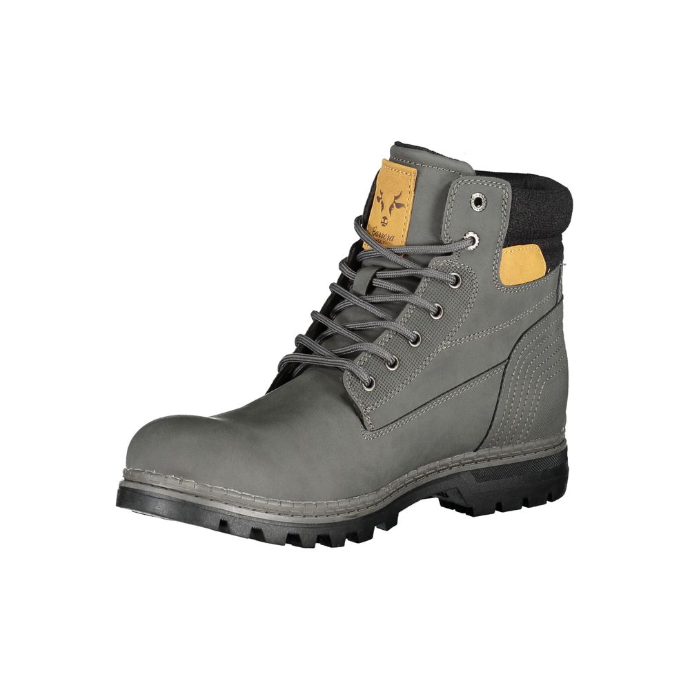 Grey Polyurethane Men's Boot - ventzia