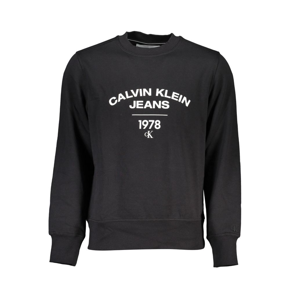 Black Cotton Men Sweater