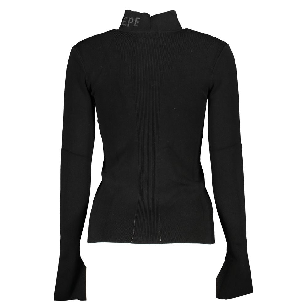 Black Cotton Sweater - ventzia