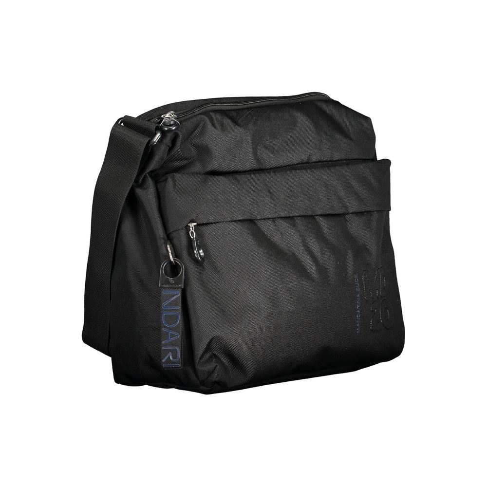 Black Polyester Handbag - ventzia