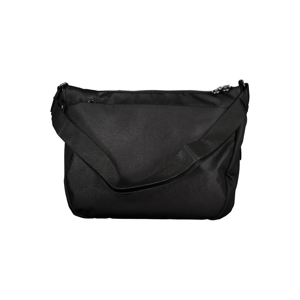 Black Polyester Handbag - ventzia
