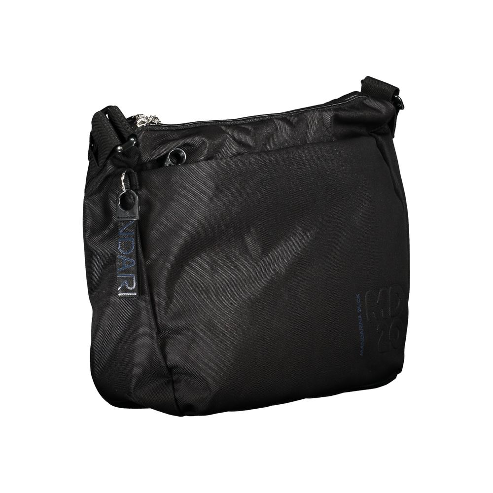 Black Polyester Handbag - ventzia