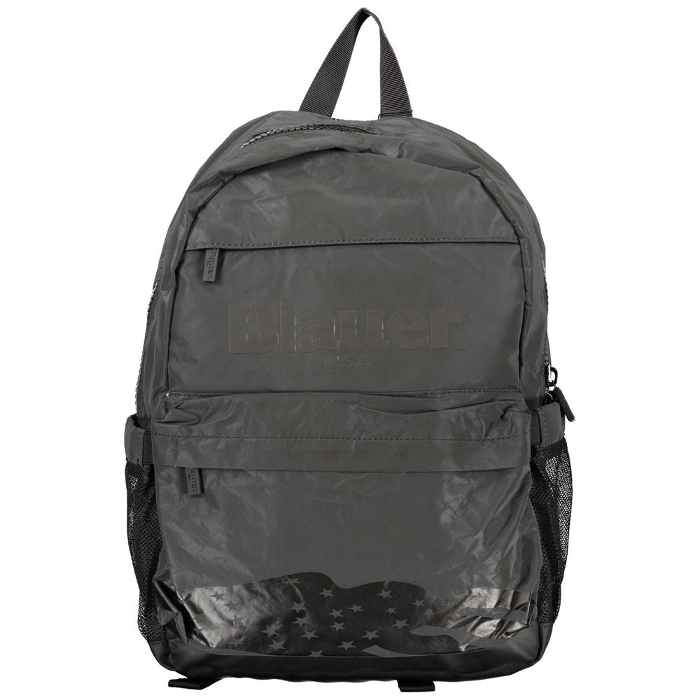 Black Polyester Backpack - ventzia