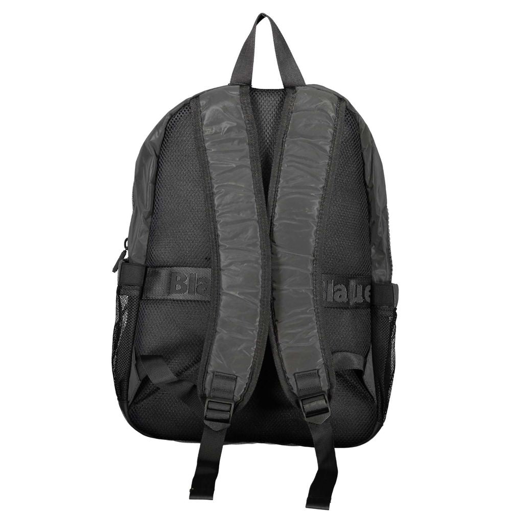 Black Polyester Backpack - ventzia