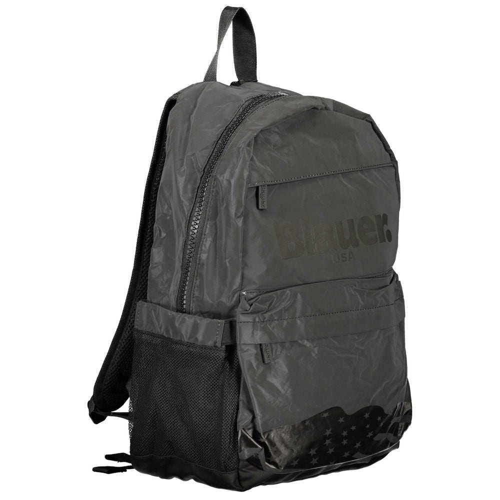 Black Polyester Backpack - ventzia