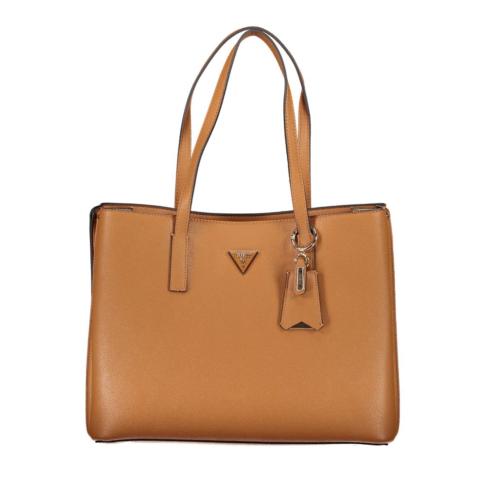 Brown Polyethylene Handbag - ventzia