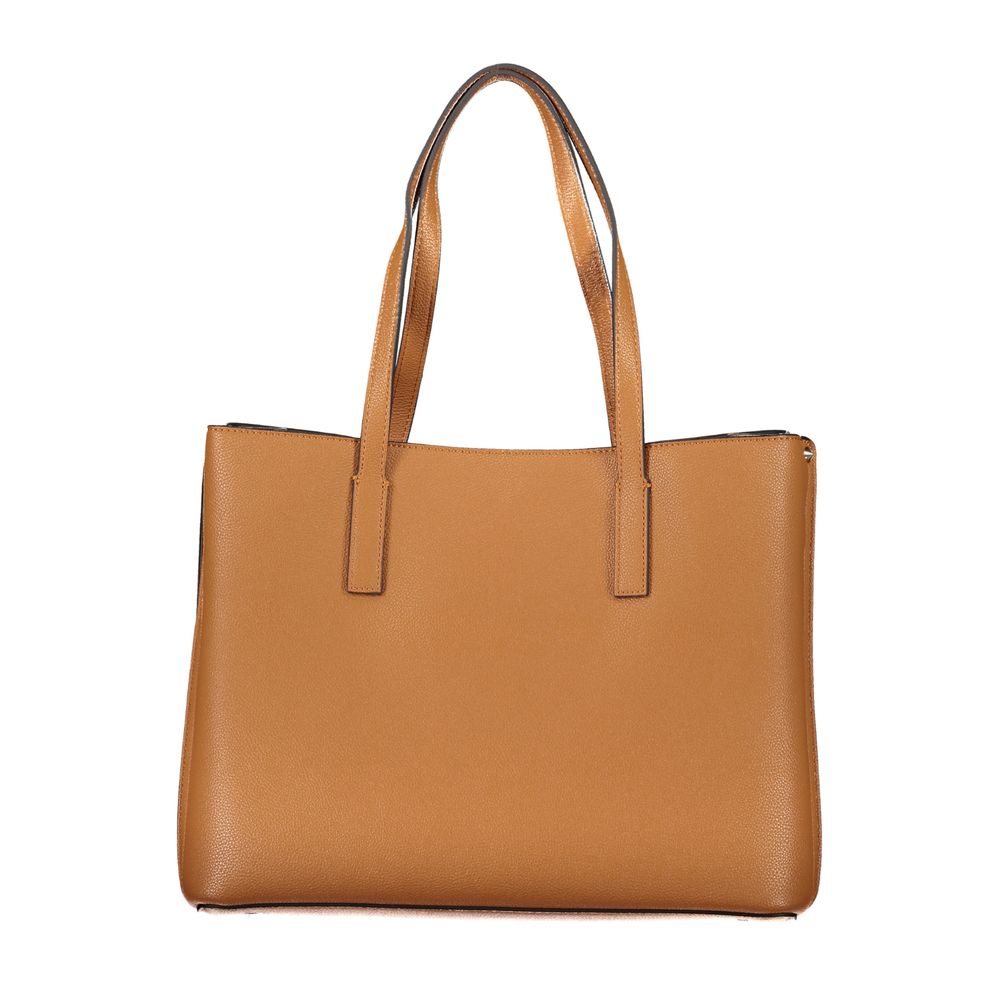 Brown Polyethylene Handbag - ventzia