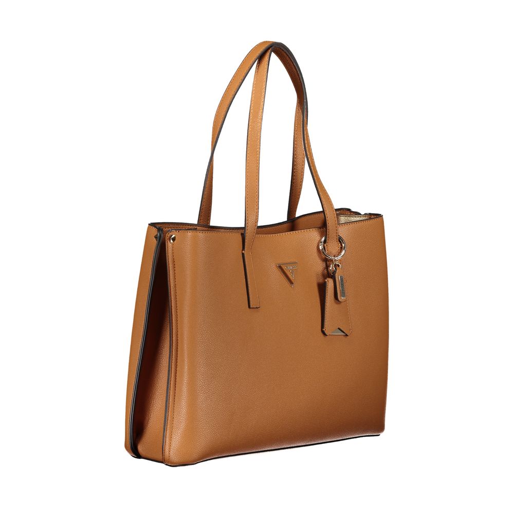 Brown Polyethylene Handbag - ventzia