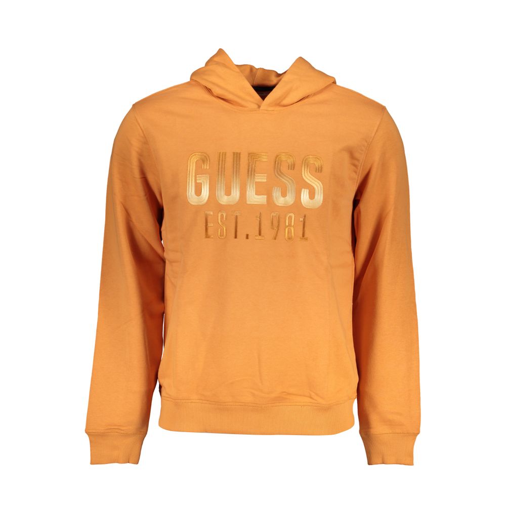 Orange Cotton Men Sweater