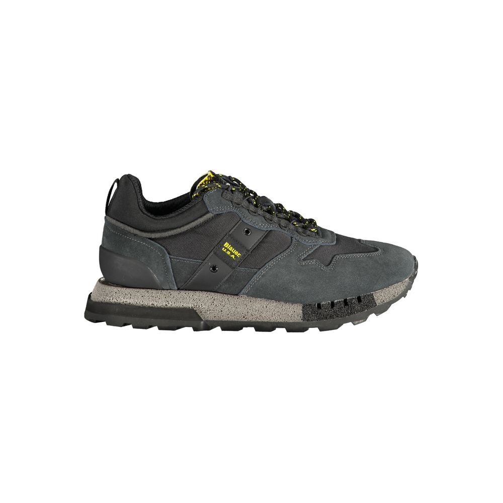Black Polyester Sneaker - ventzia
