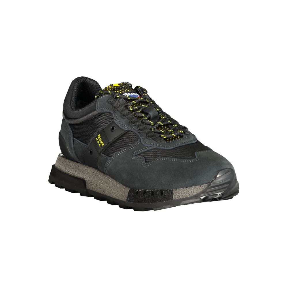 Black Polyester Sneaker - ventzia