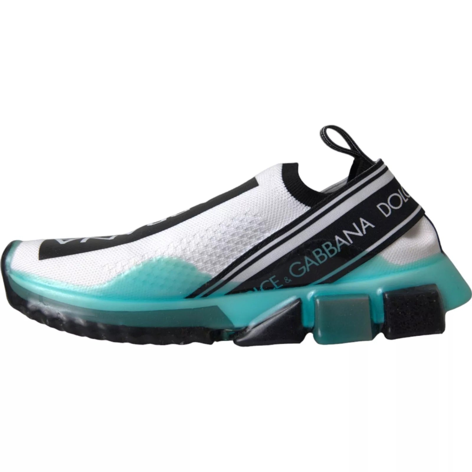 Black White Blue Slip On Sorrento Sneakers - ventzia