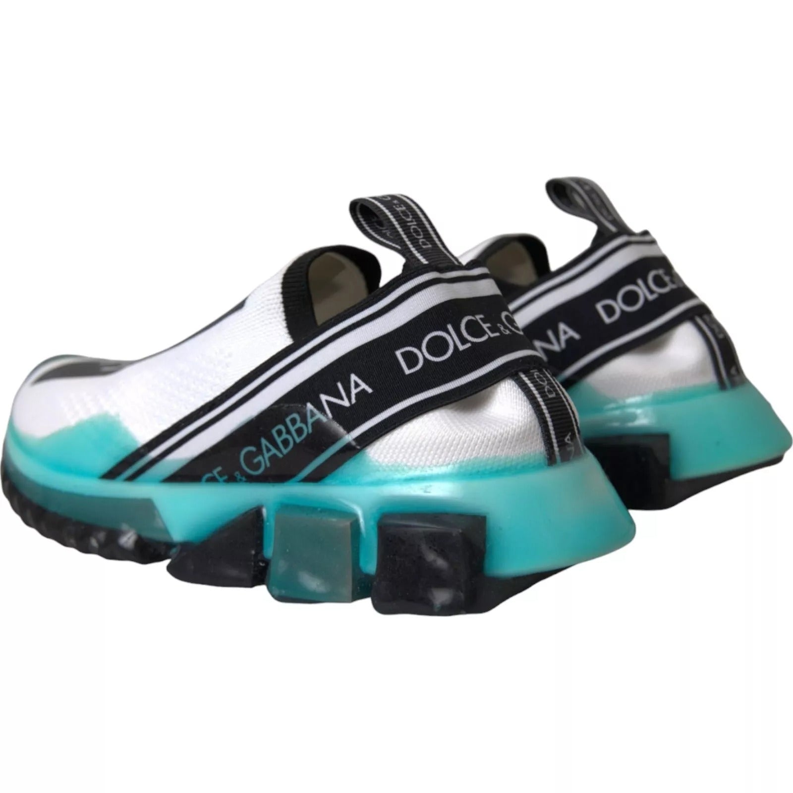 Black White Blue Slip On Sorrento Sneakers - ventzia