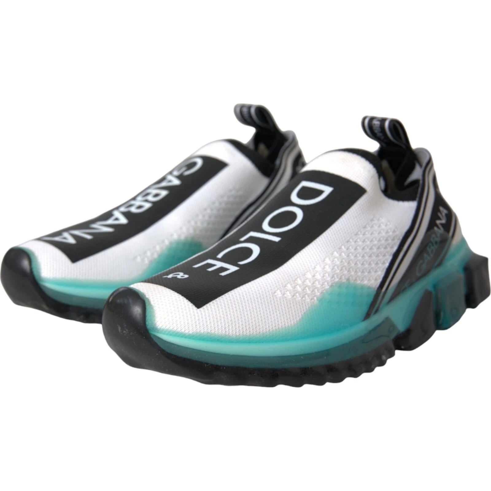 Black White Blue Slip On Sorrento Sneakers - ventzia