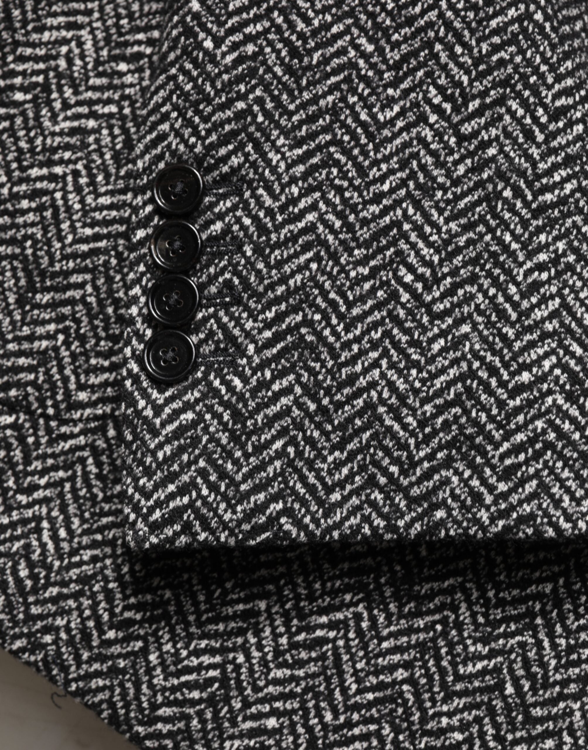 Black White Double Breasted Men Suit Blazer - ventzia