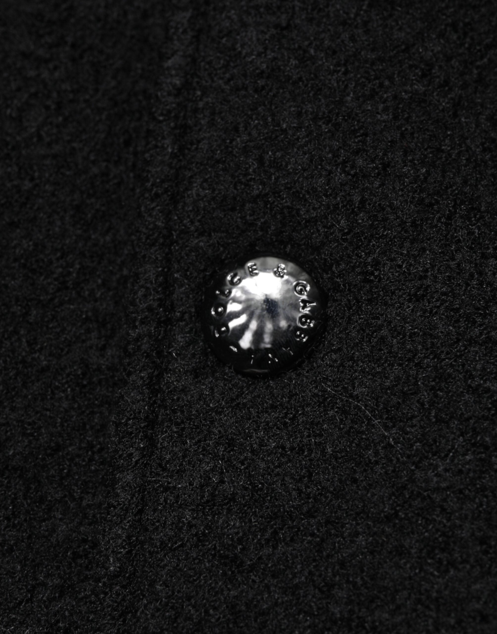 Black Wool Logo Plaque Bomber Jacket - ventzia
