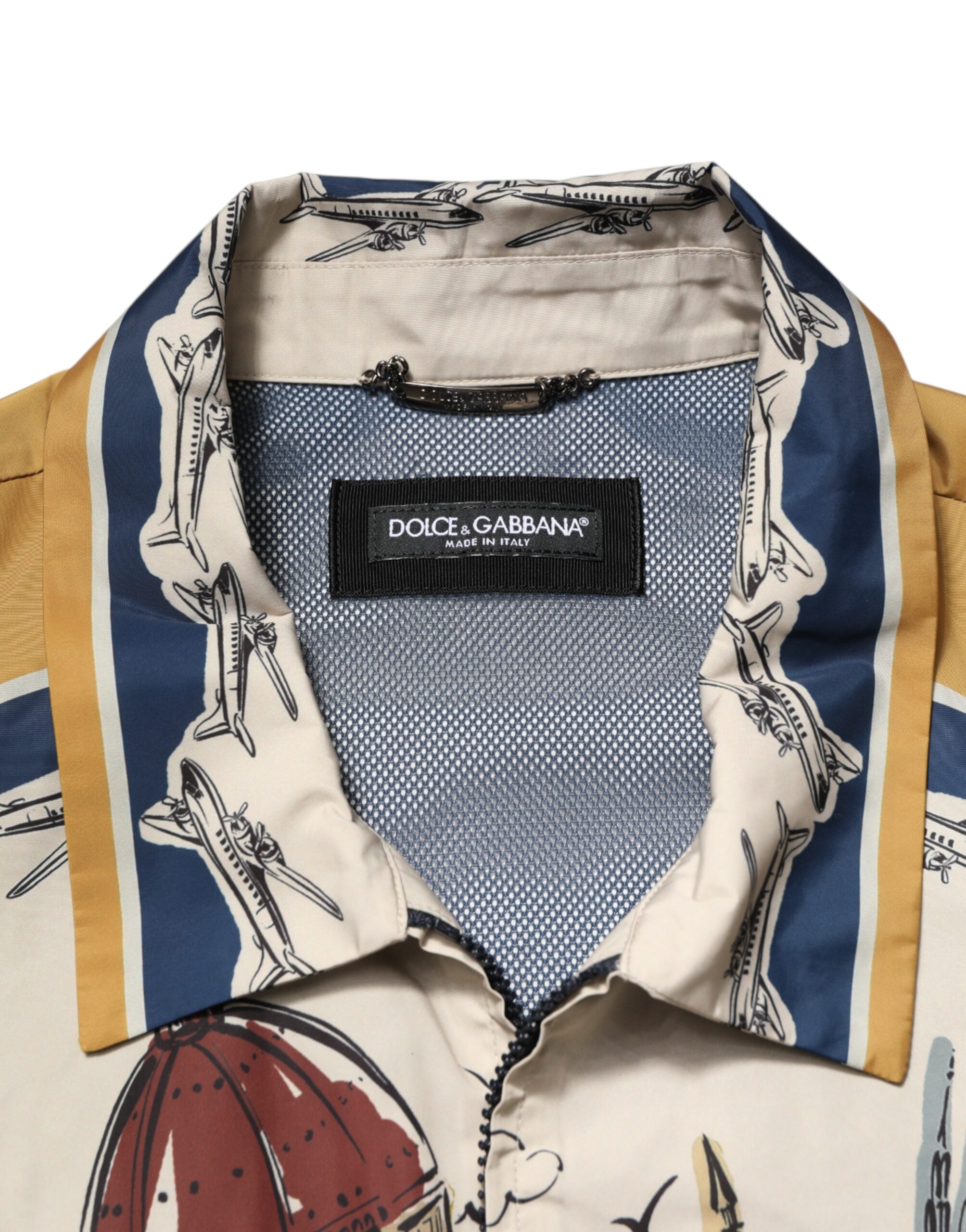 Multicolor Italian Motif Men Bomber Jacket - ventzia