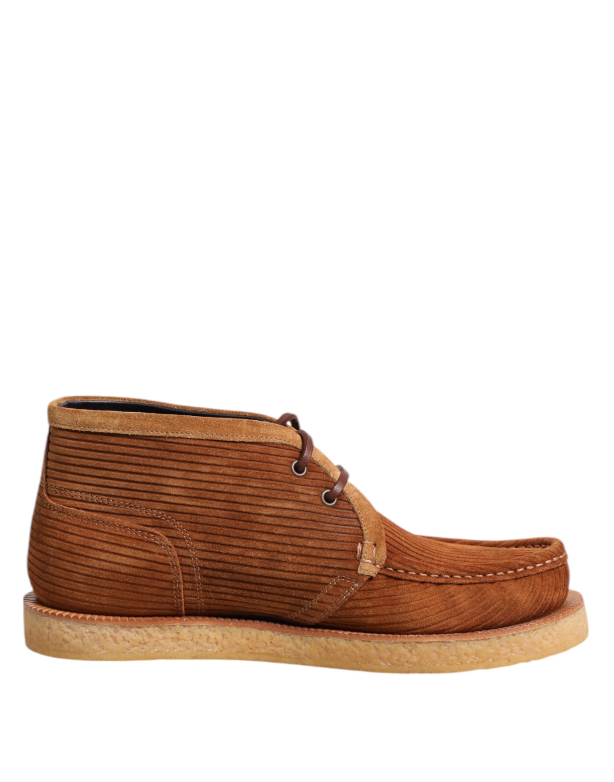 Brown Suede Nubuck Leather Desert Ankle Boots Shoes - ventzia