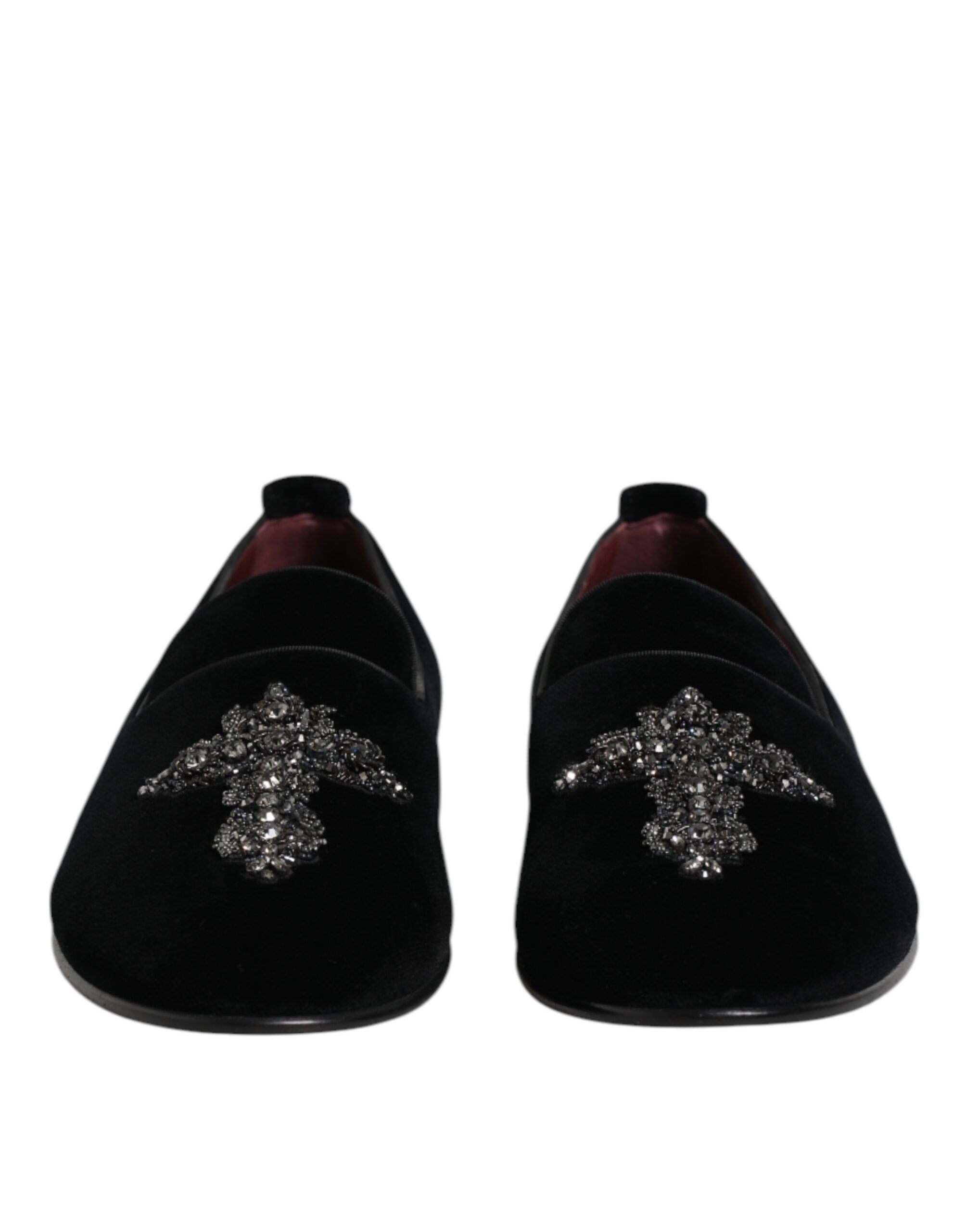 Black Suede Cross Slip On Loafers Dress Shoes - ventzia