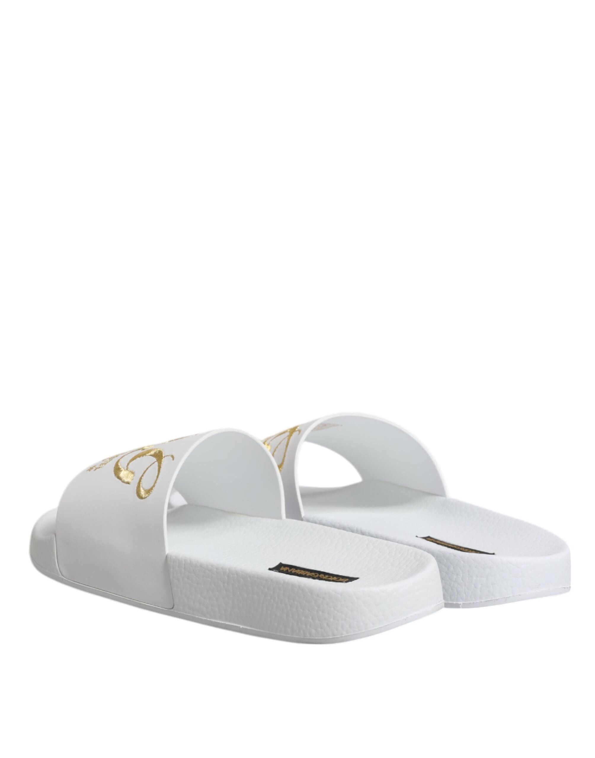 White Leather Slides Sandals Beachwear Shoes - ventzia