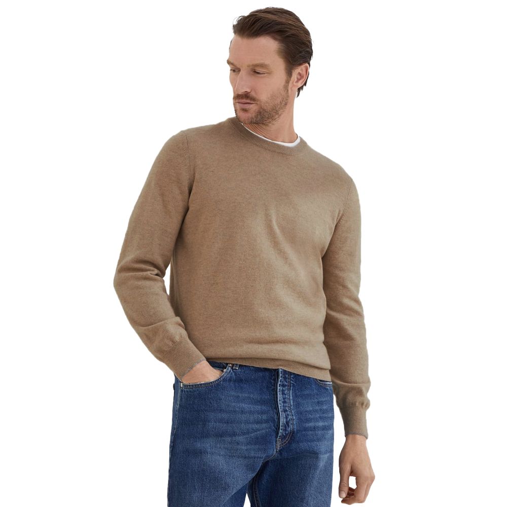 Brown Cashmere Sweater - ventzia