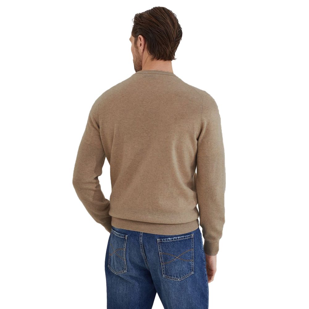 Brown Cashmere Sweater - ventzia