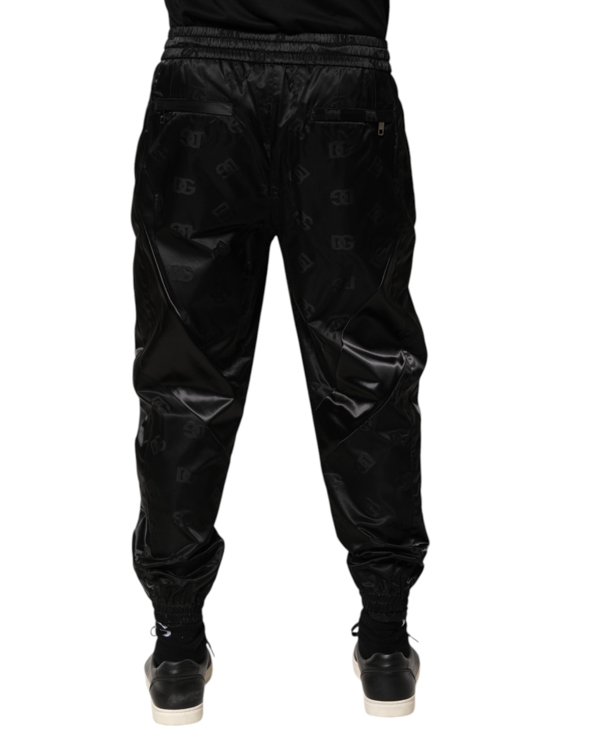 Black Logo DG Print Men Jogger Sweatpants Pants - ventzia