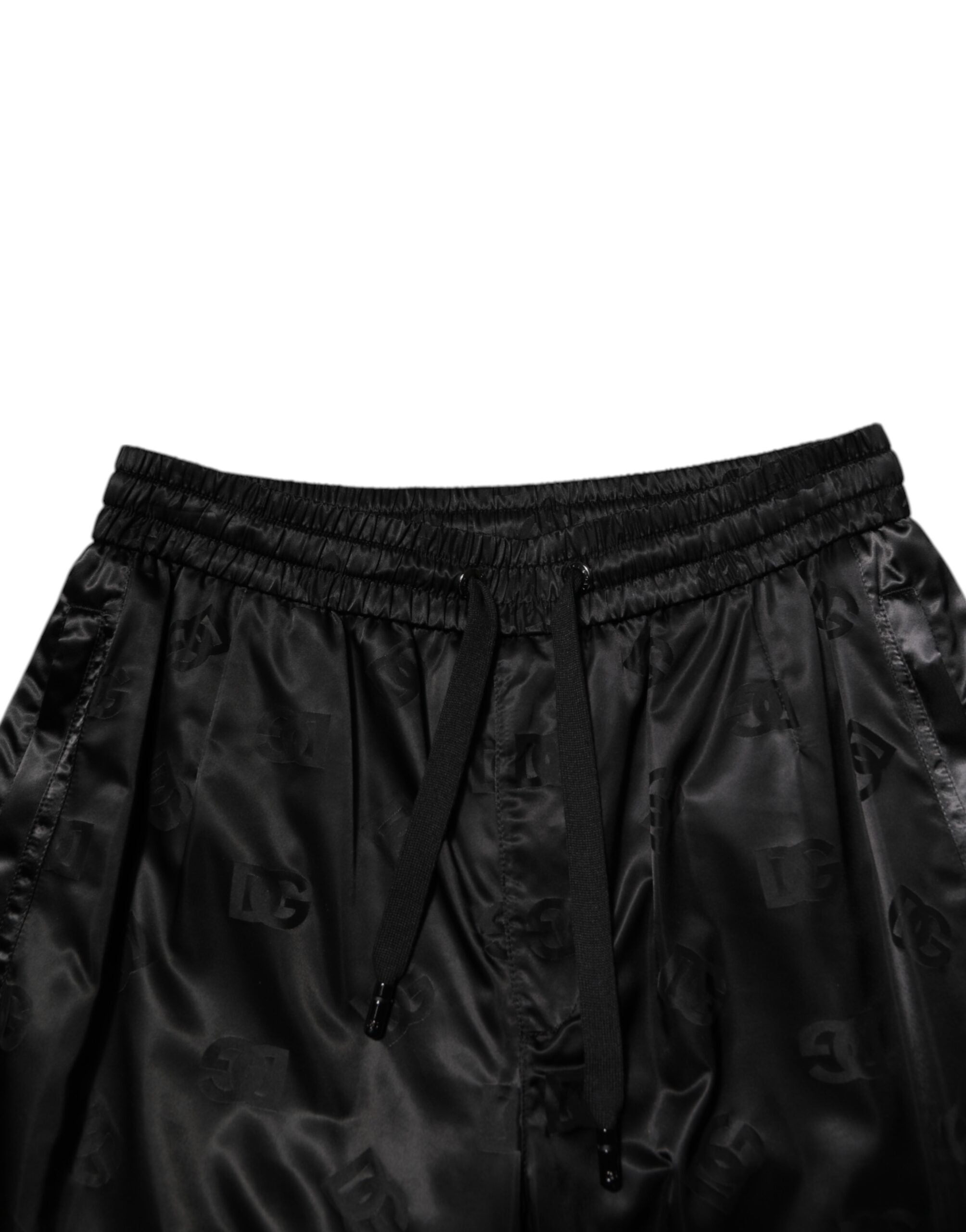 Black Logo DG Print Men Jogger Sweatpants Pants - ventzia
