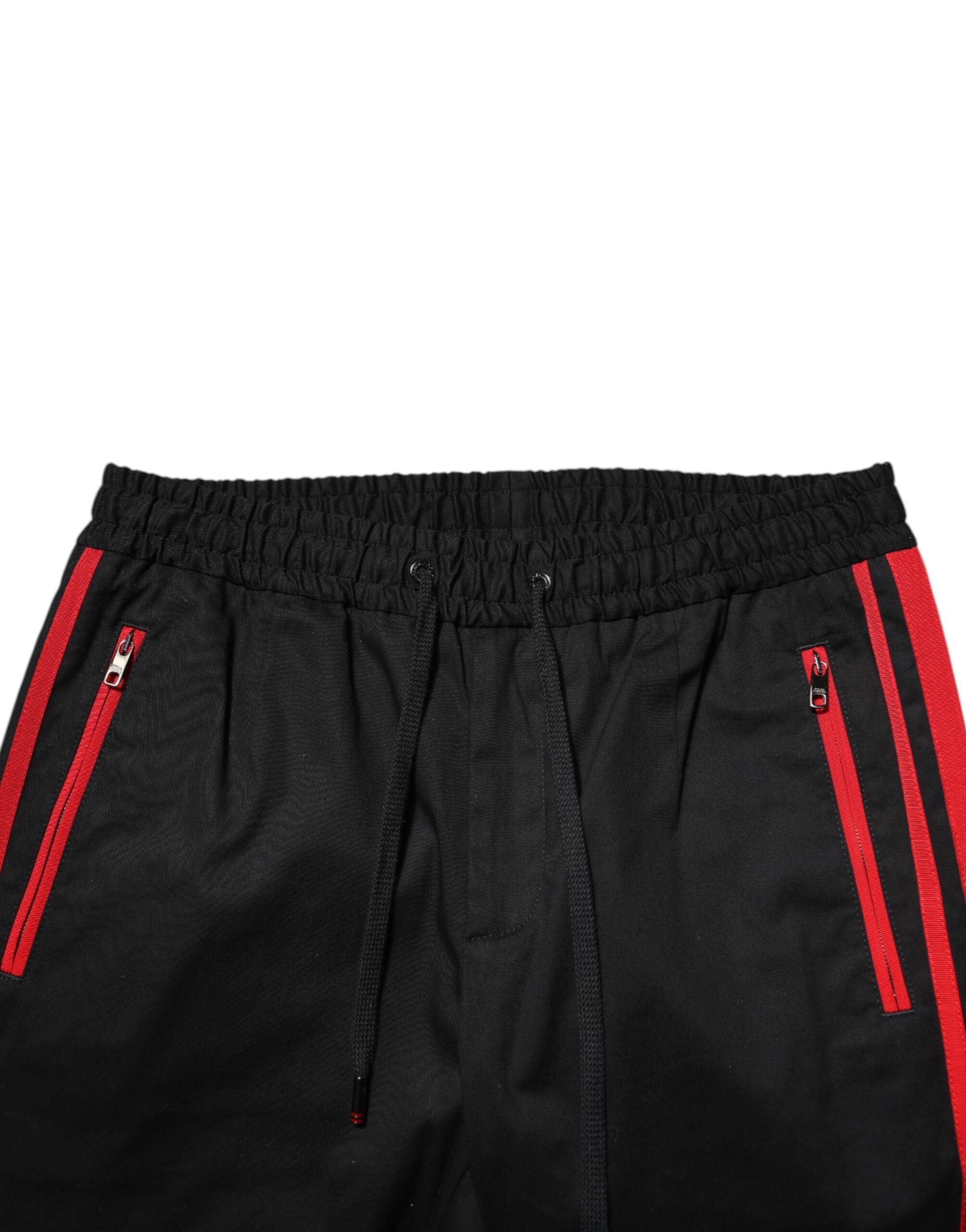 Red Stripe Cotton Logo Jogger Sweatpants Pants - ventzia