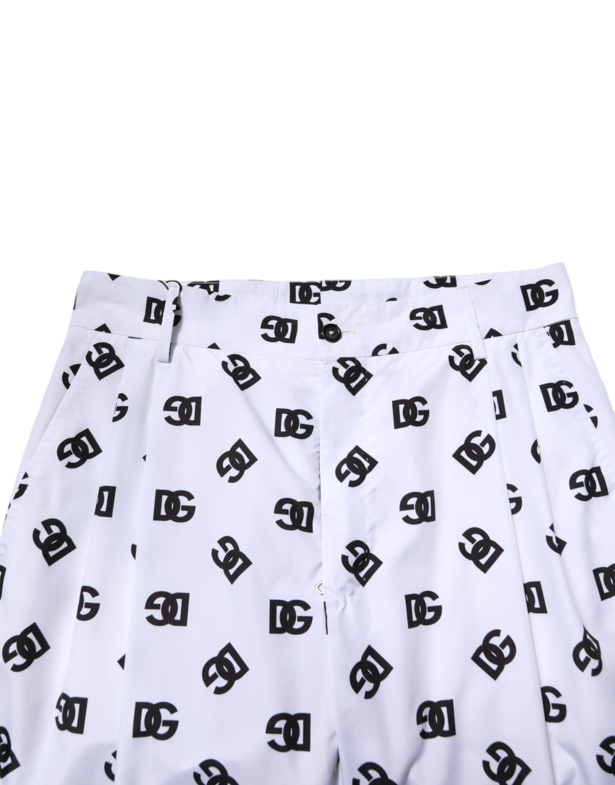 White Logo Cotton Skinny Denim Trouser Pants - ventzia