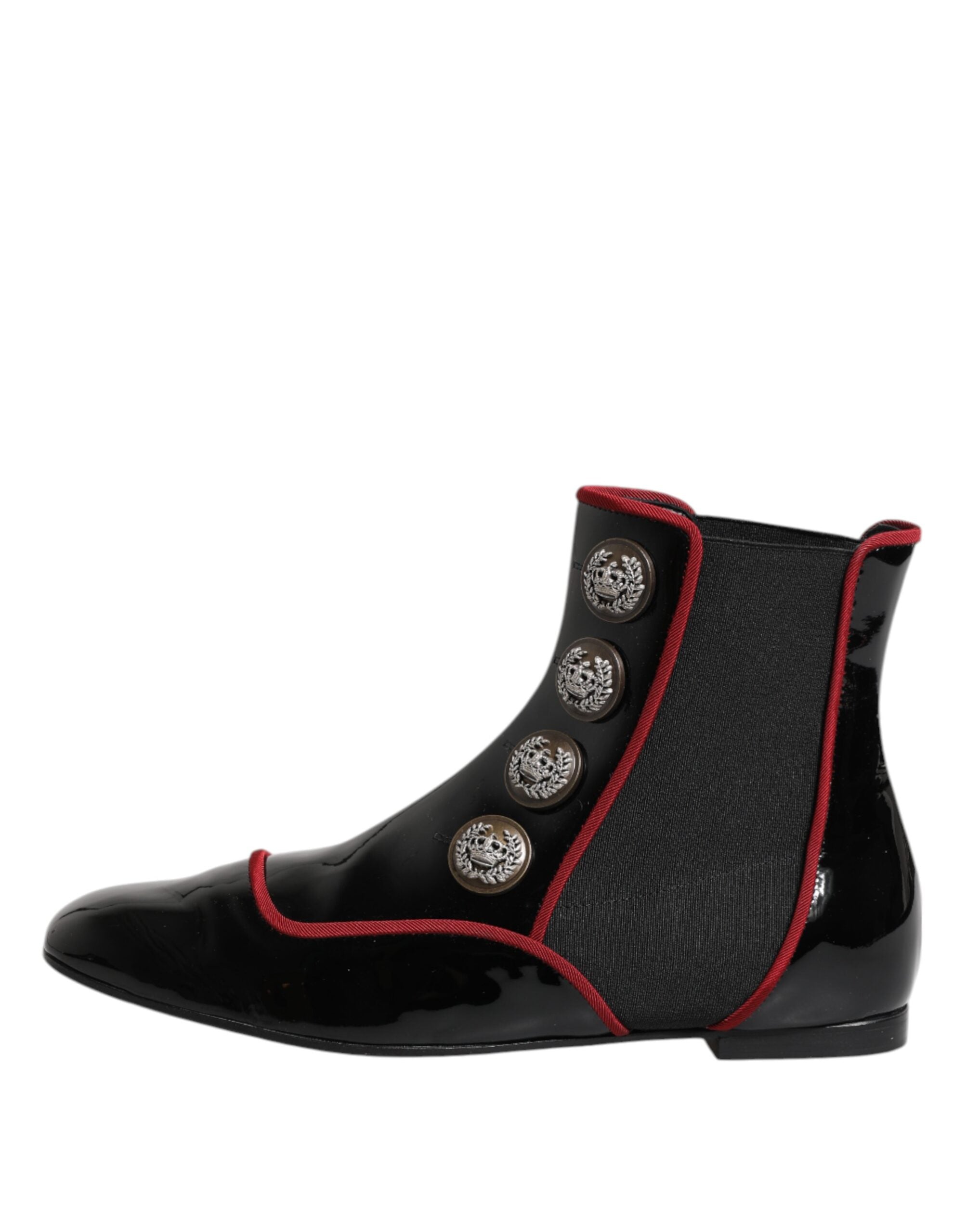 Black Jackie Buttoned Chelsea Boots Shoes - ventzia