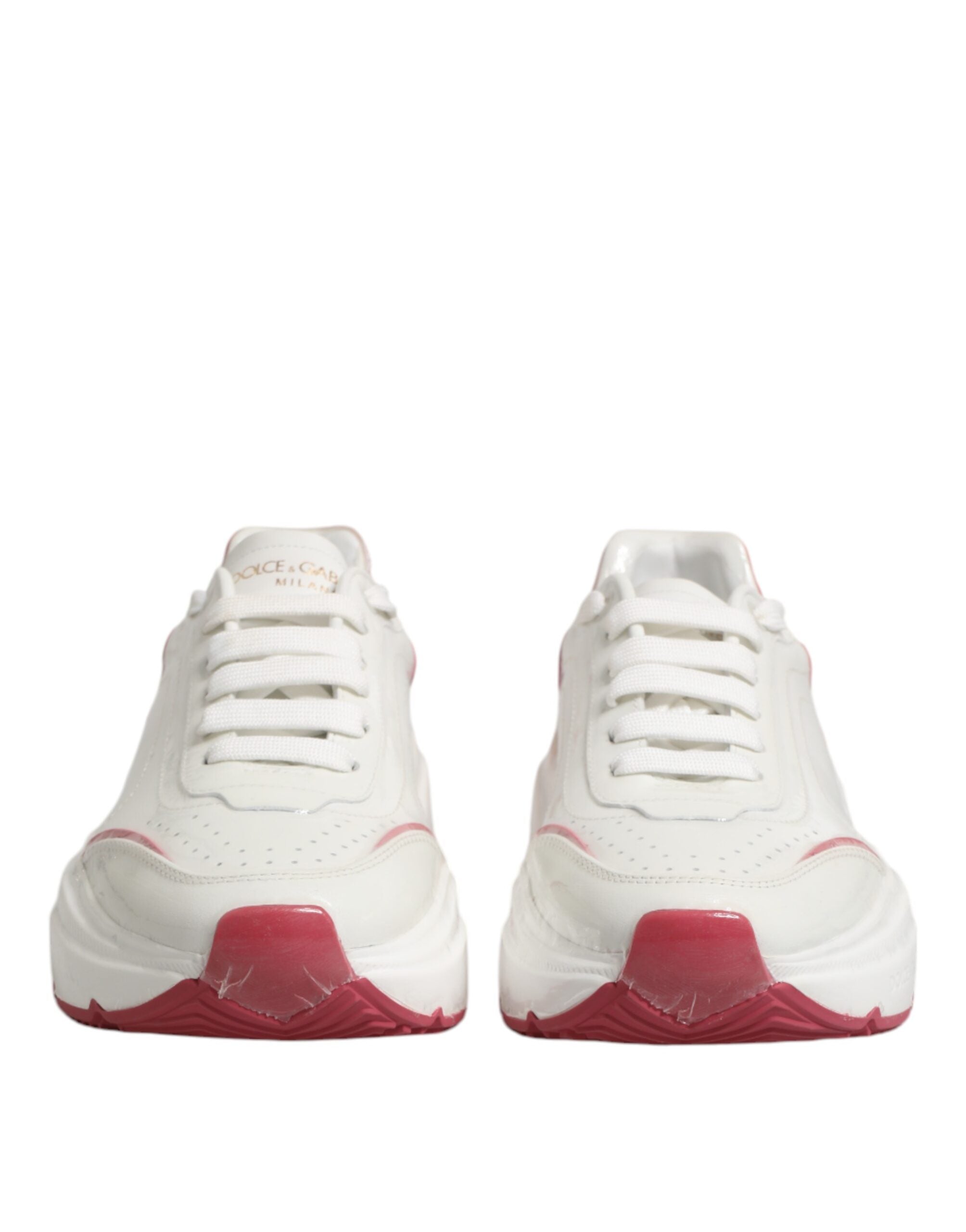 White Pink Daymaster Low Top Sneakers Shoes - ventzia