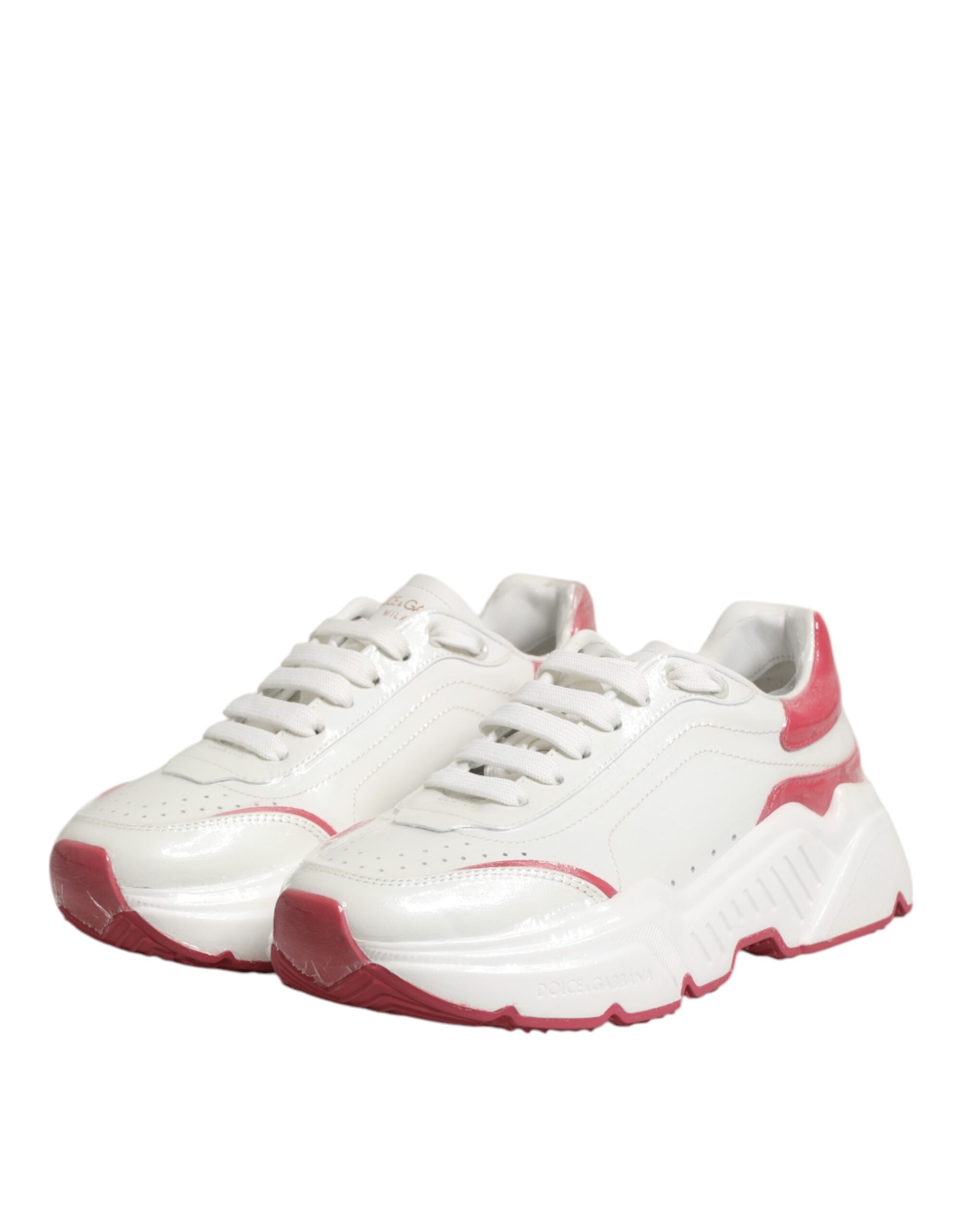 White Pink Daymaster Low Top Sneakers Shoes - ventzia