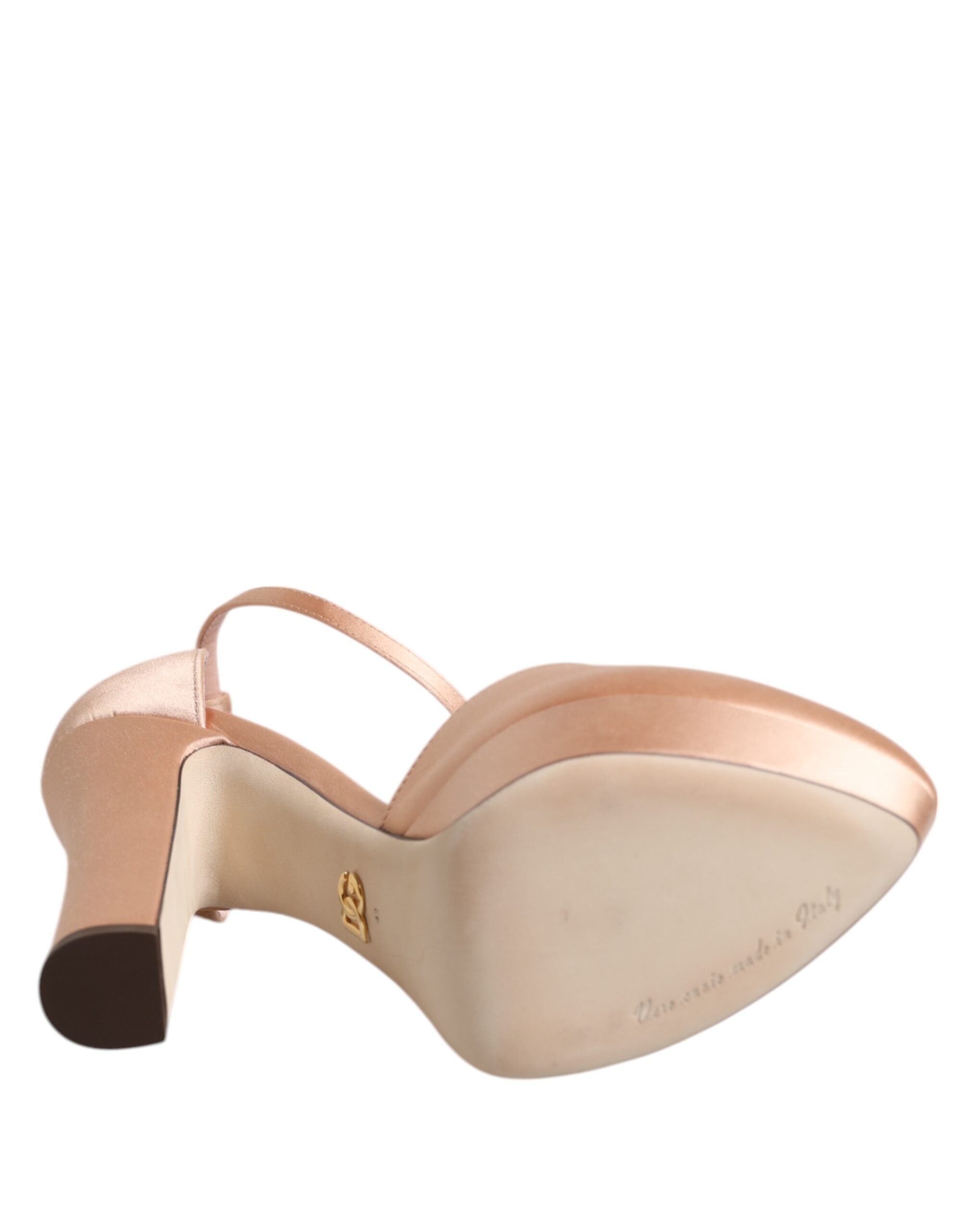 Pink Block Heels Ankle Strap Sandals Shoes - ventzia