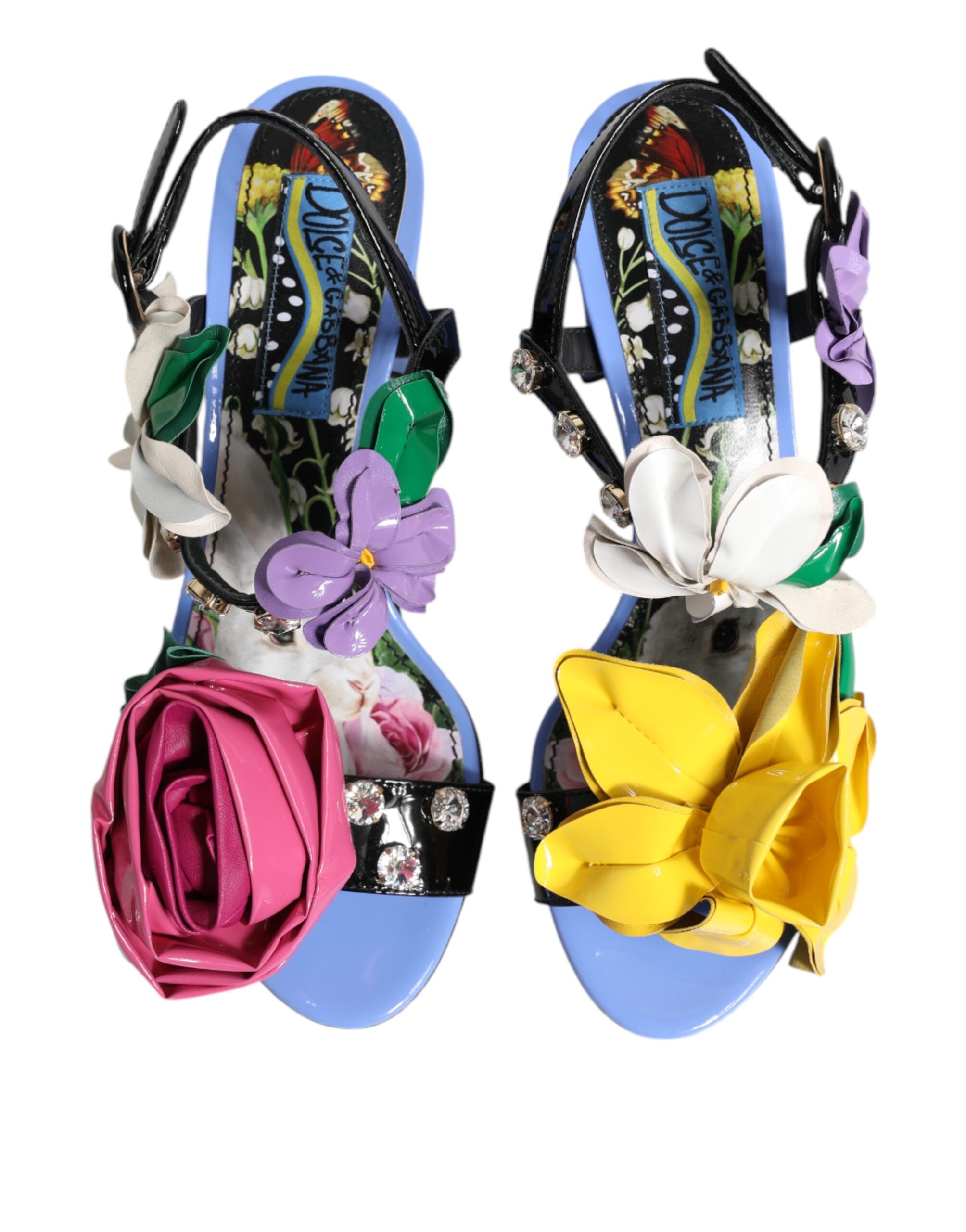 Multicolor Floral Crystal KEIRA Sandals Shoes - ventzia