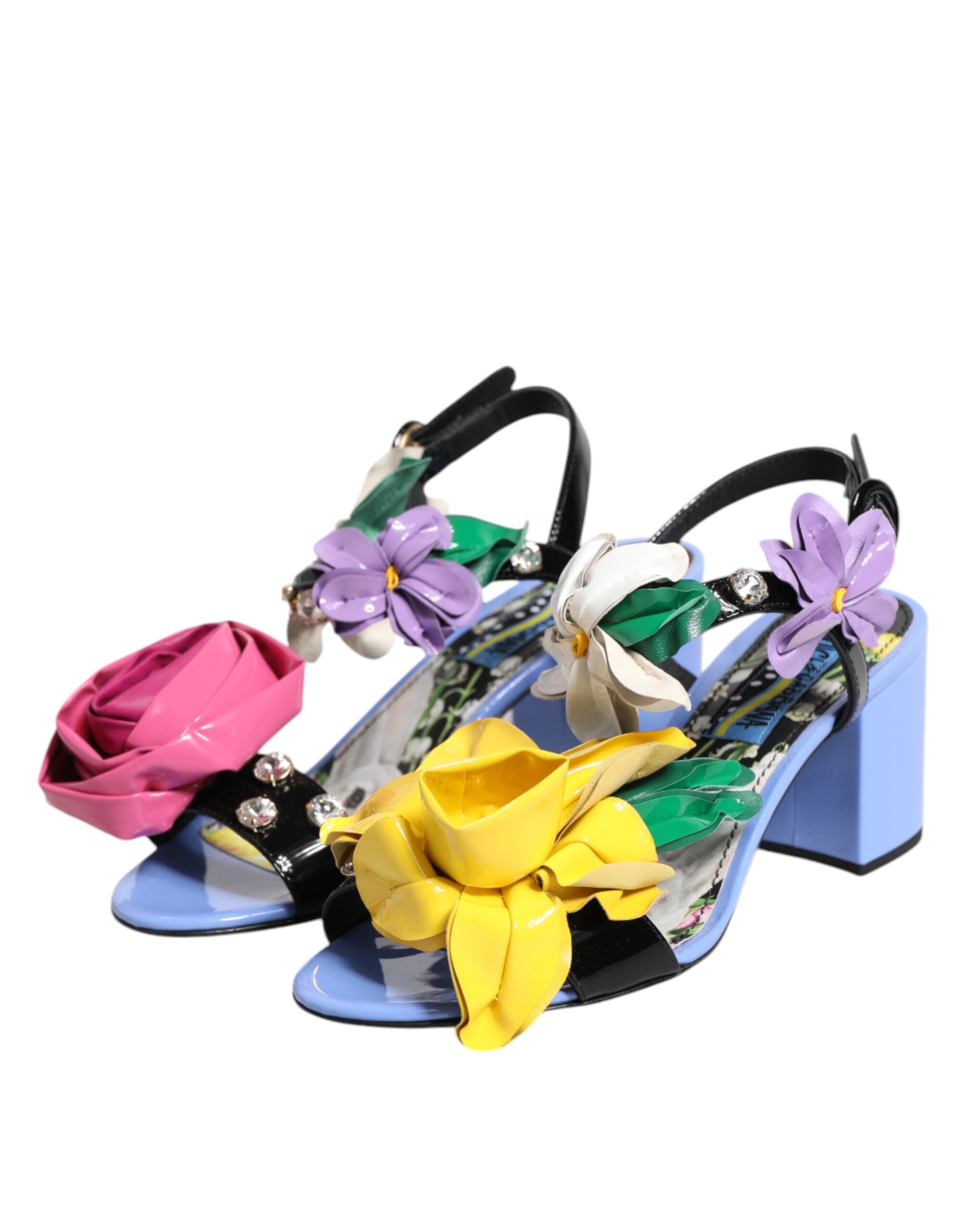Multicolor Floral Crystal KEIRA Sandals Shoes - ventzia