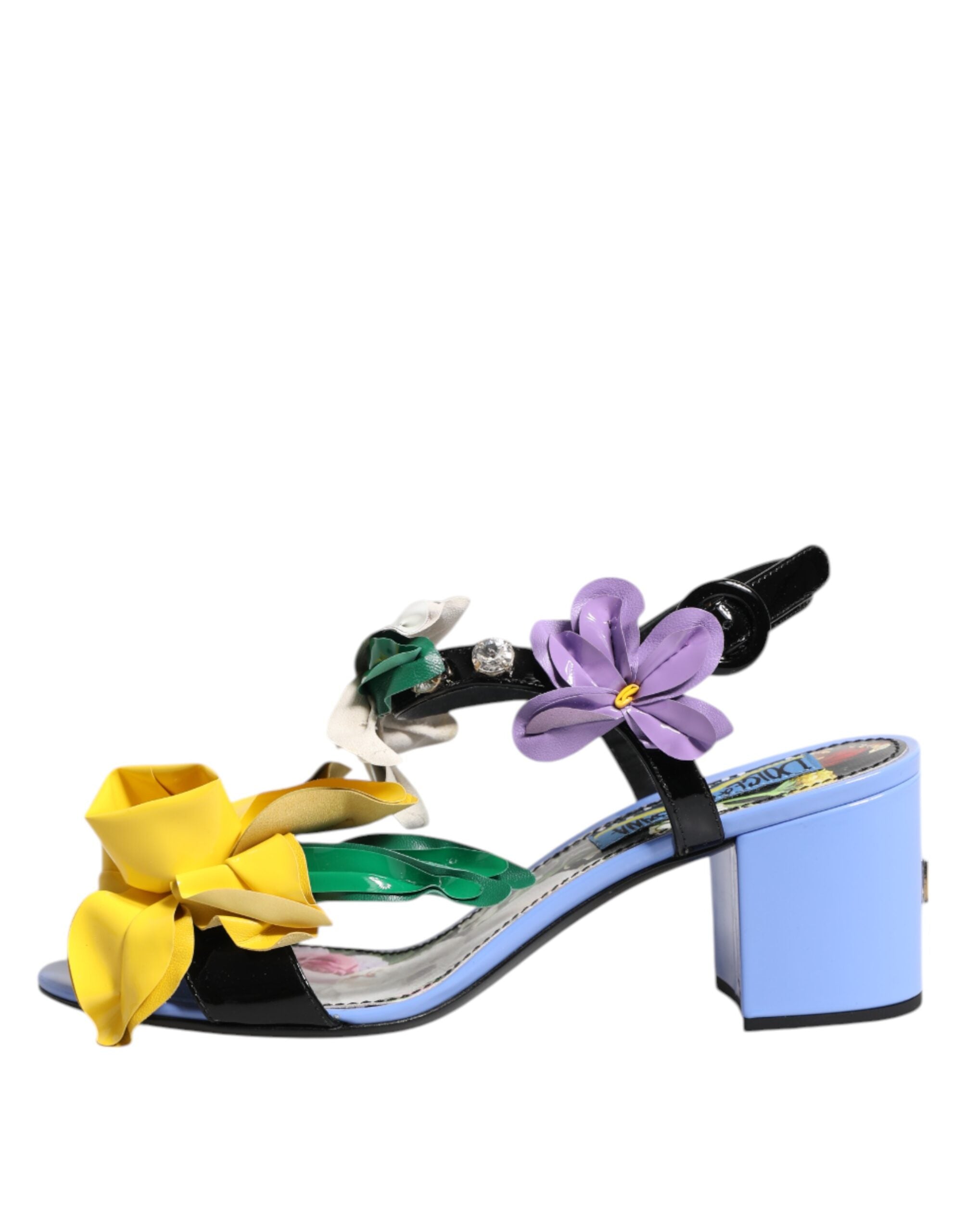 Multicolor Floral Crystal KEIRA Sandals Shoes - ventzia