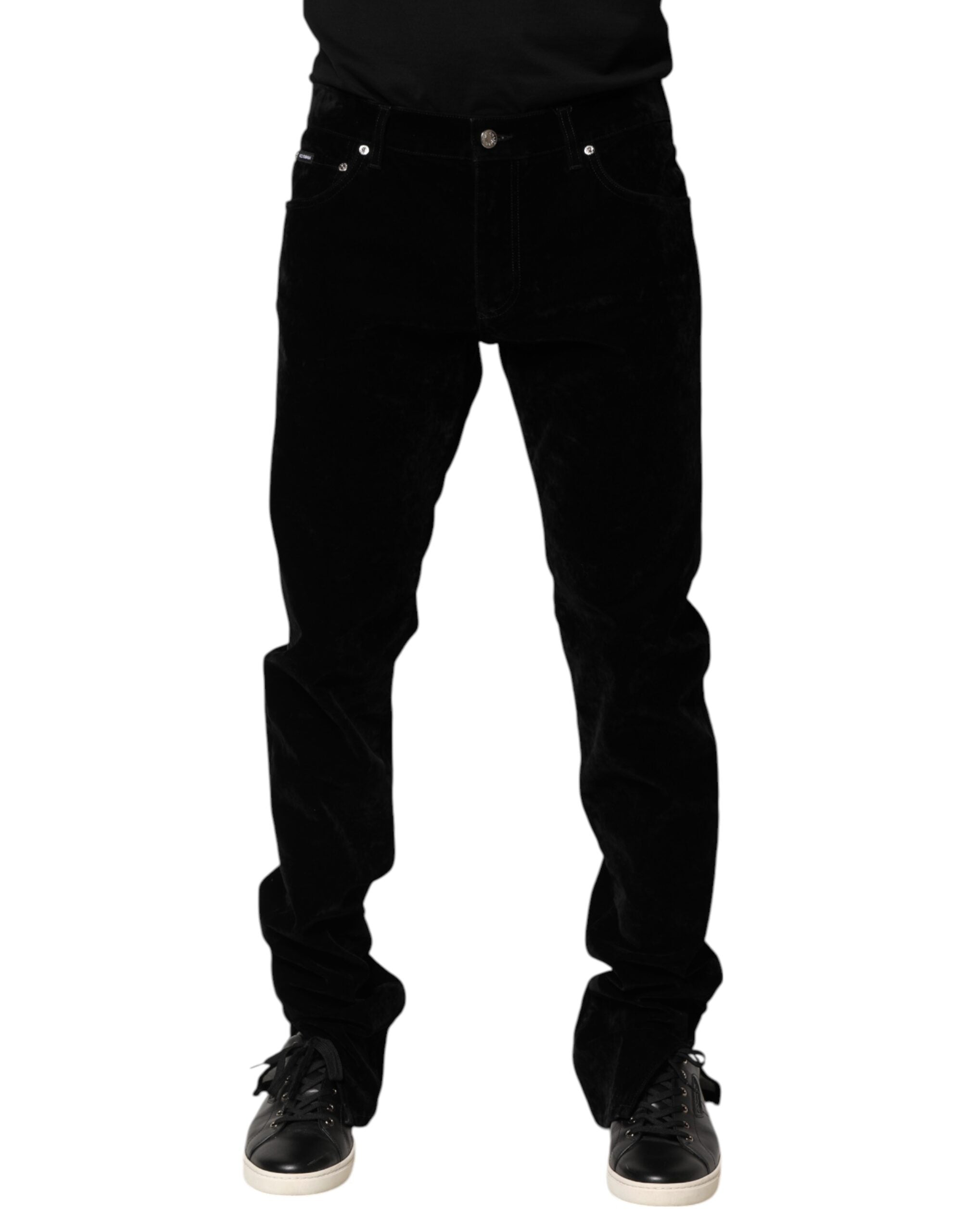 Black Cotton Men Dress Formal Trouser Pants - ventzia