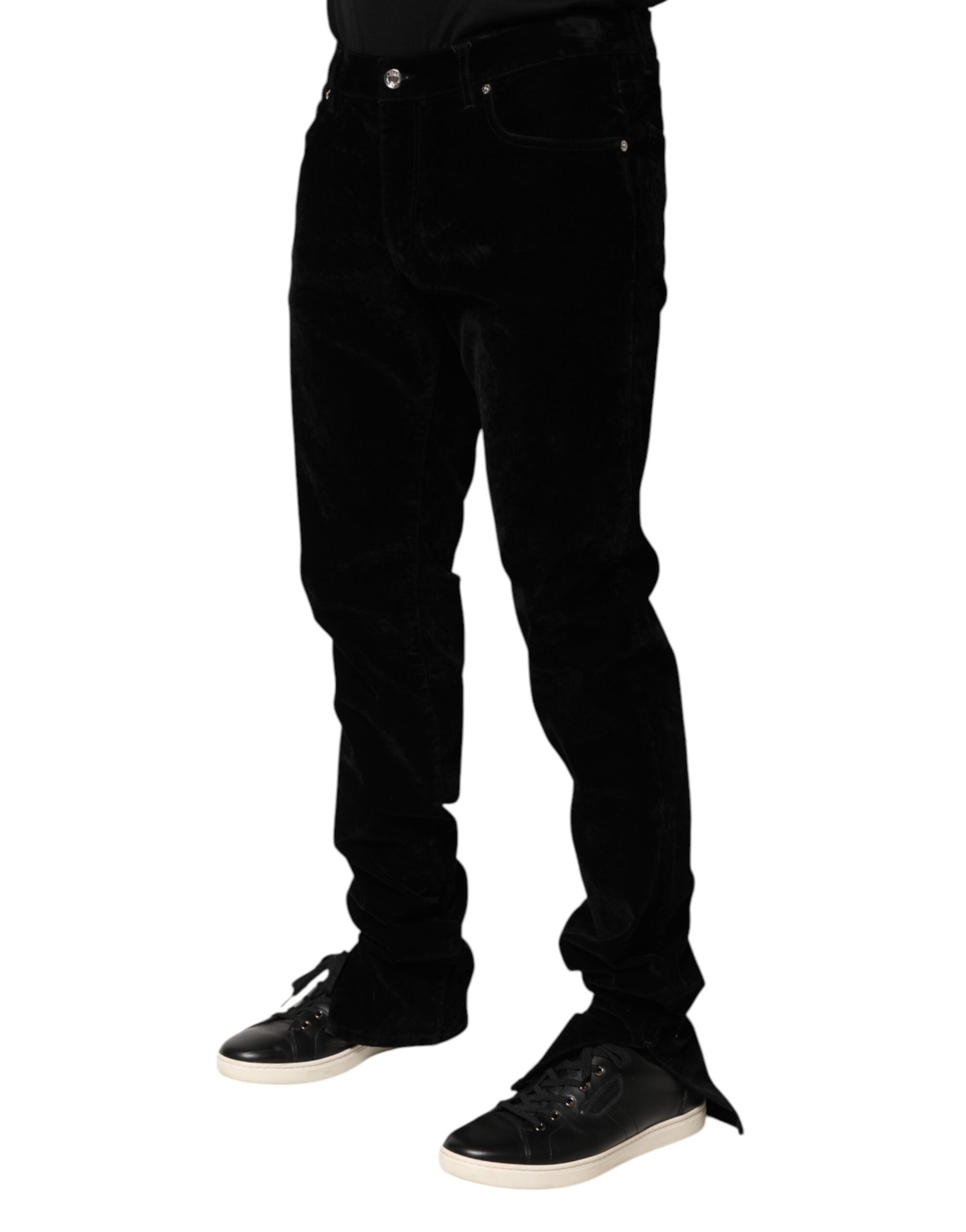Black Cotton Men Dress Formal Trouser Pants - ventzia