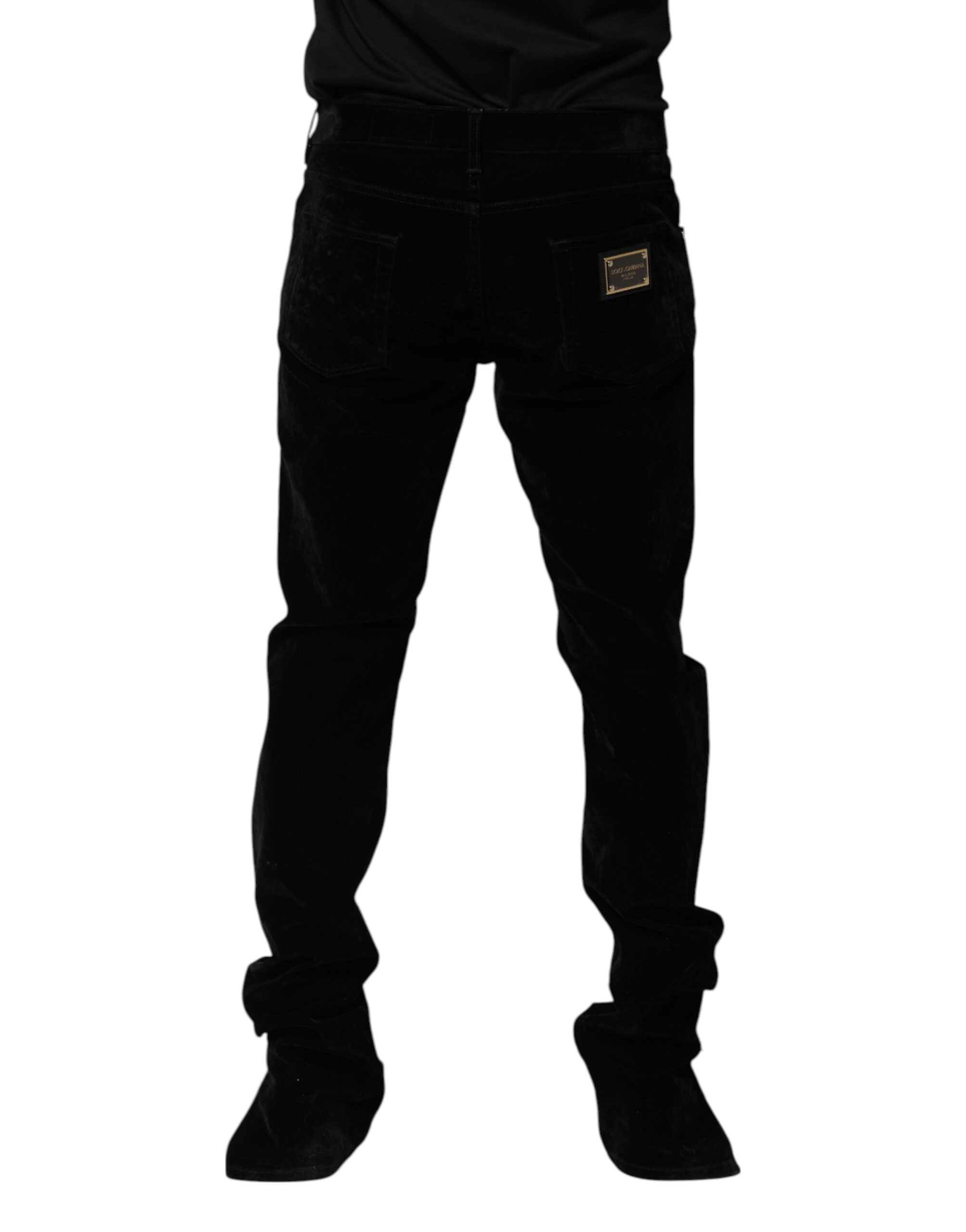 Black Cotton Men Dress Formal Trouser Pants - ventzia
