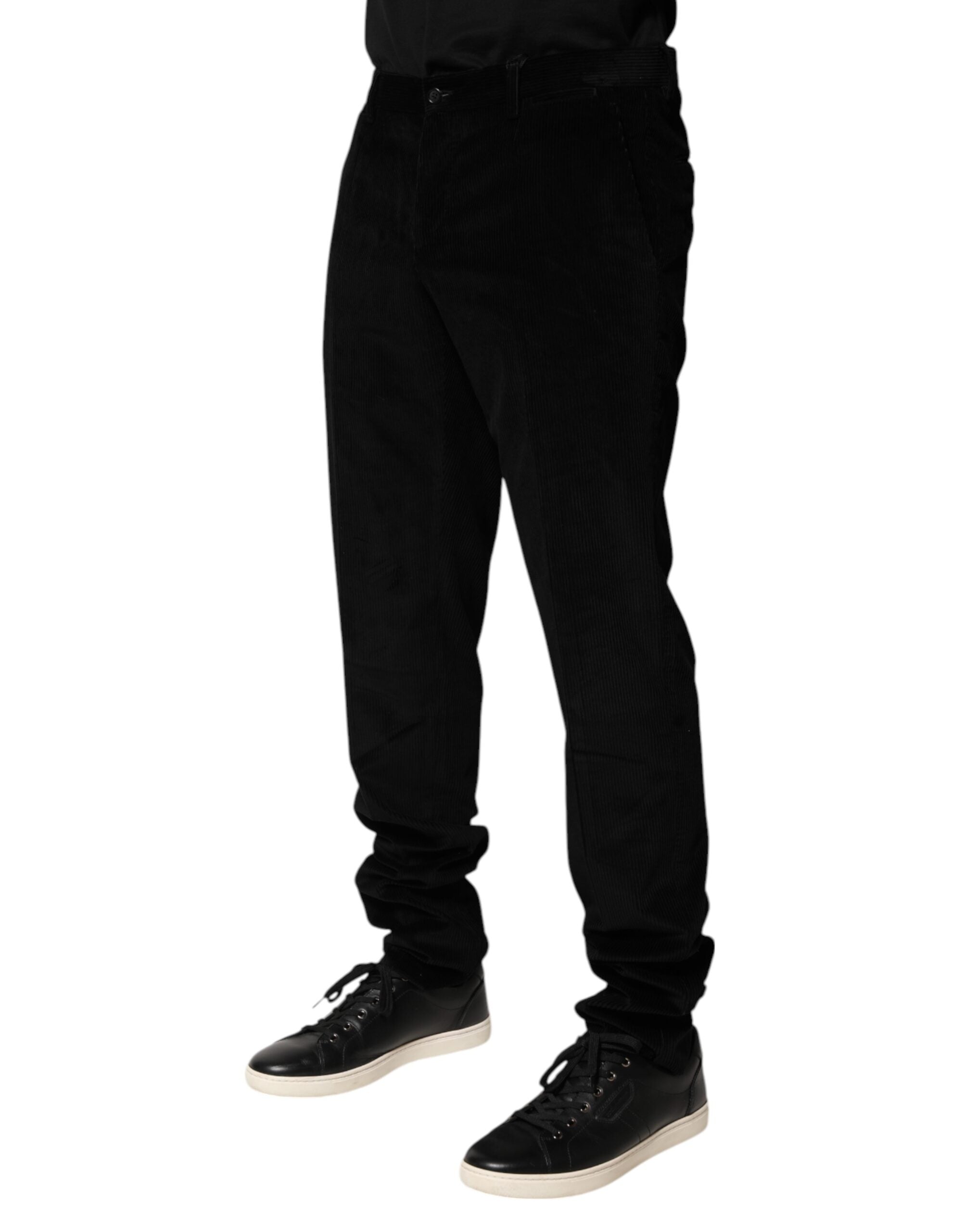 Black Cotton Men Dress Formal Trouser Pants - ventzia