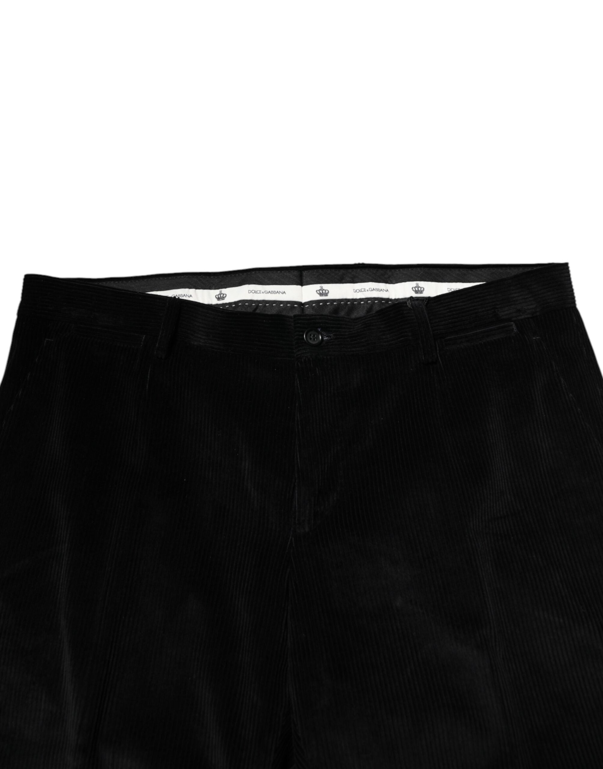 Black Cotton Men Dress Formal Trouser Pants - ventzia