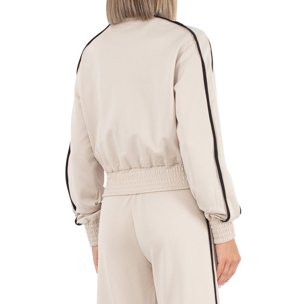 Beige Cotton Sweater - ventzia