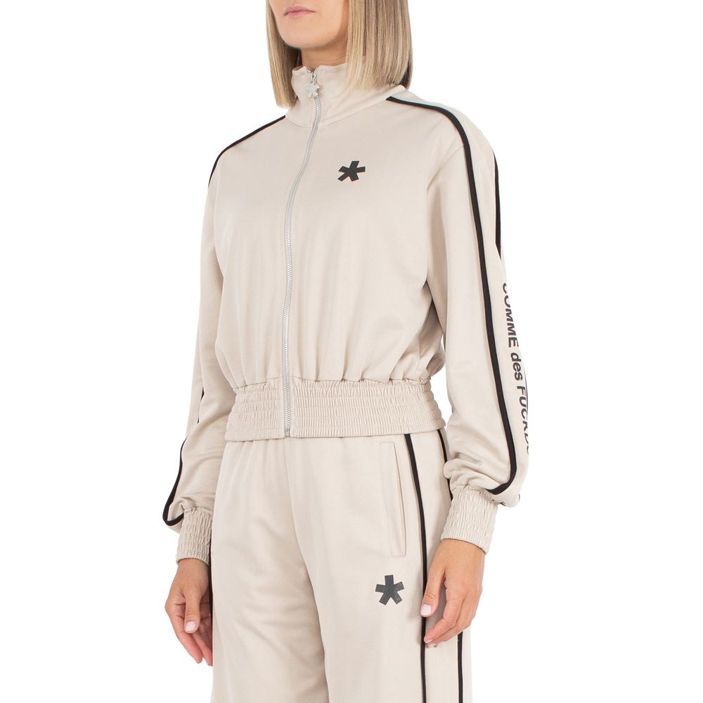 Beige Cotton Sweater - ventzia