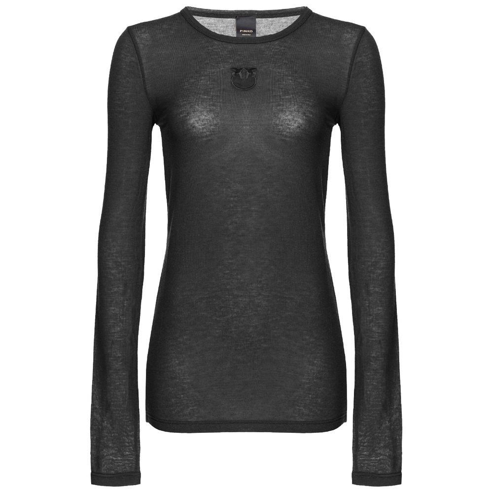 Black Viscose Sweater - ventzia