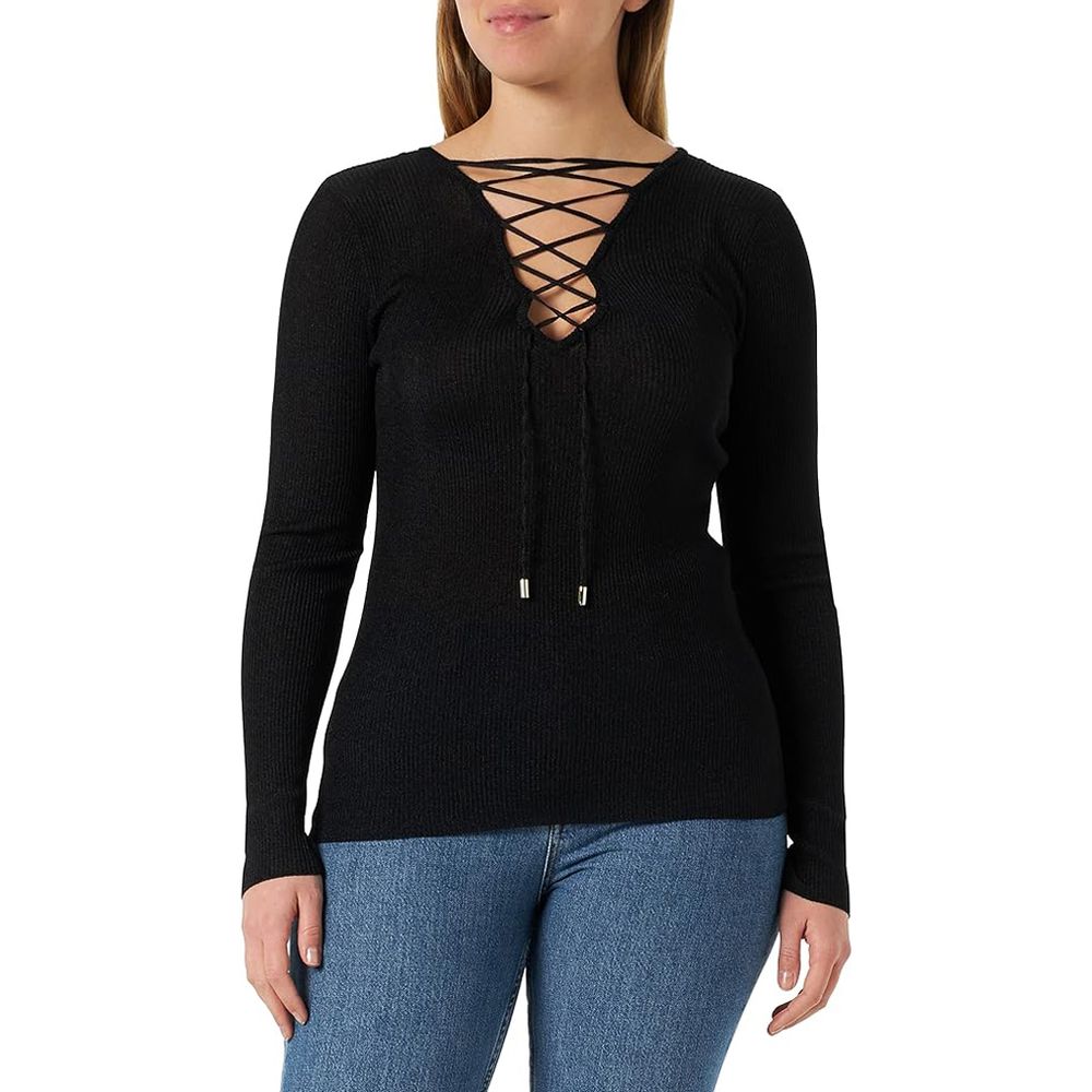 Black Viscose Sweater - ventzia