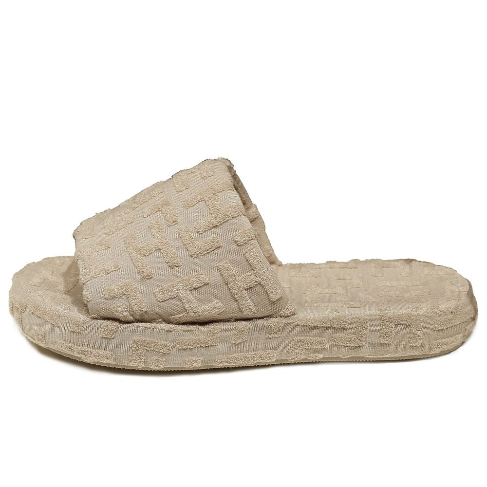 Beige Cotton Sandal - ventzia