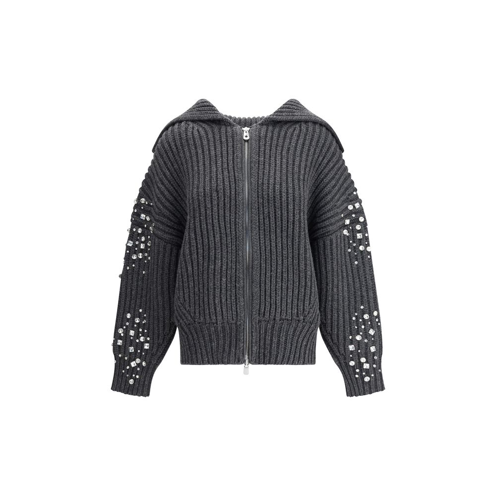 Rhinestones wool Cardigan - ventzia