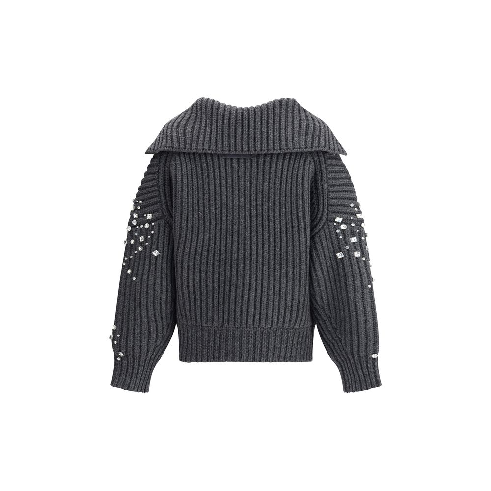 Rhinestones wool Cardigan - ventzia