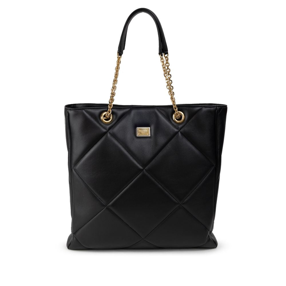 Black Leather Tote Bag